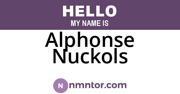 Alphonse Nuckols