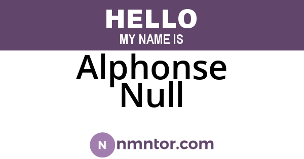 Alphonse Null