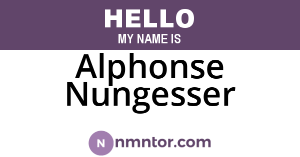 Alphonse Nungesser