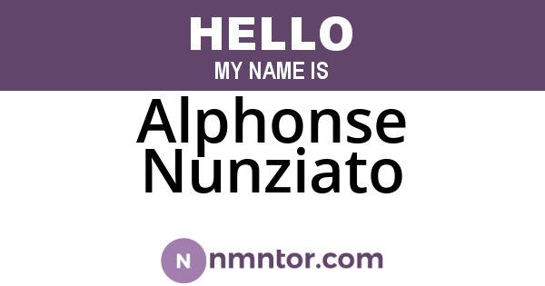 Alphonse Nunziato
