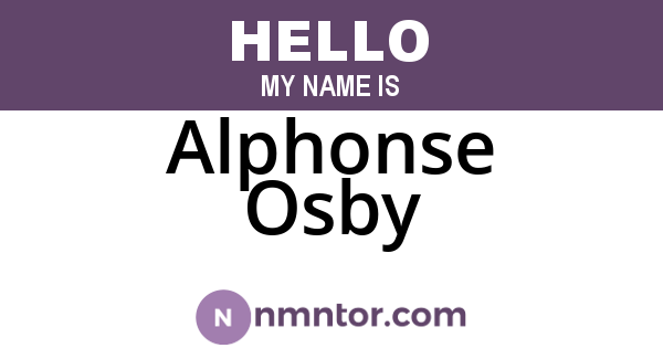 Alphonse Osby