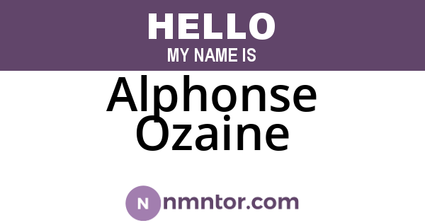 Alphonse Ozaine