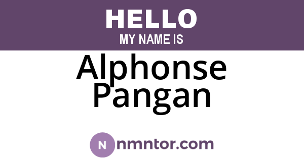 Alphonse Pangan