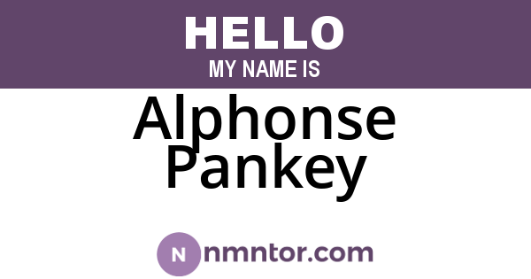 Alphonse Pankey