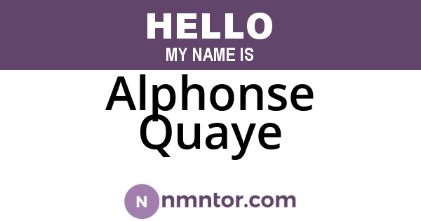 Alphonse Quaye