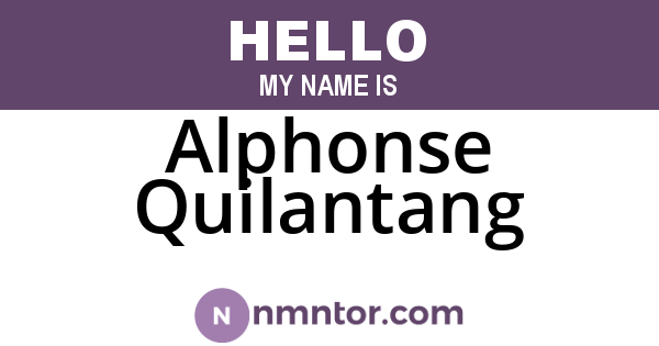 Alphonse Quilantang