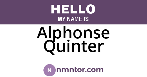 Alphonse Quinter