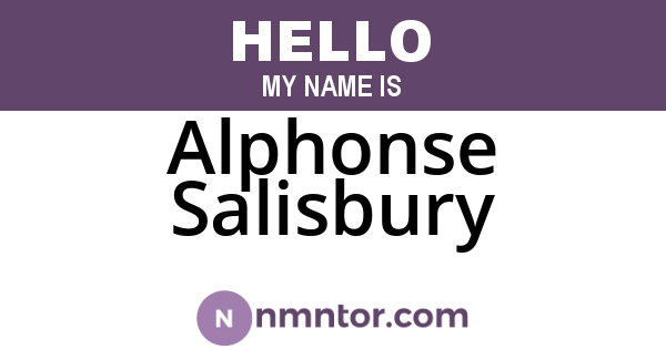 Alphonse Salisbury