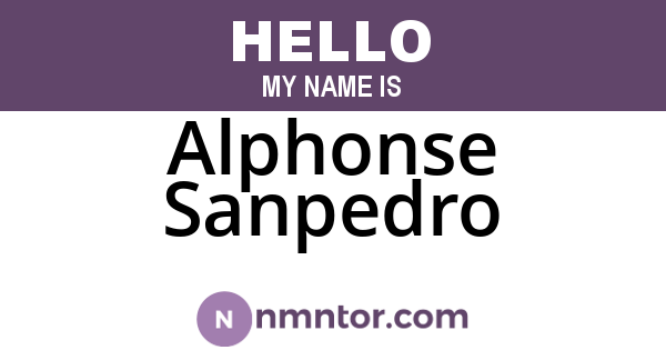 Alphonse Sanpedro