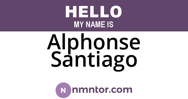 Alphonse Santiago