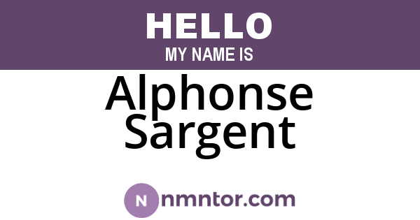 Alphonse Sargent