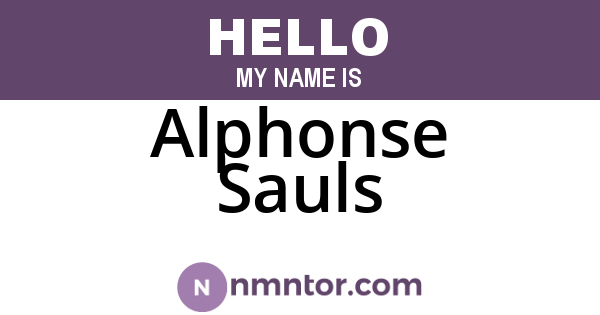 Alphonse Sauls