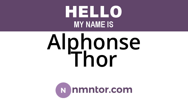 Alphonse Thor