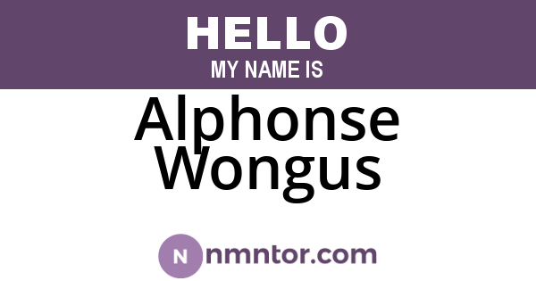 Alphonse Wongus