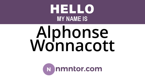 Alphonse Wonnacott