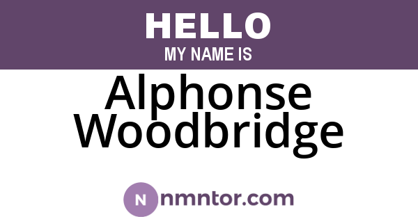 Alphonse Woodbridge