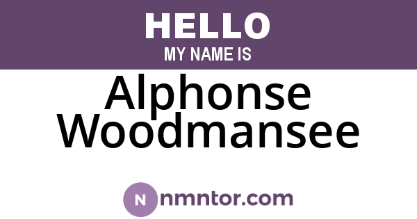 Alphonse Woodmansee