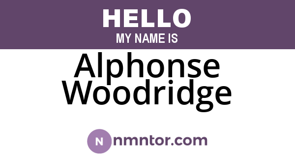 Alphonse Woodridge