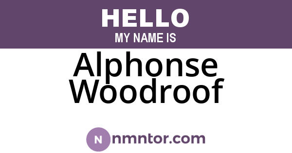 Alphonse Woodroof