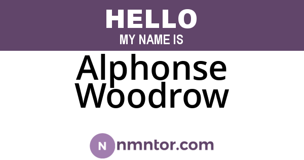 Alphonse Woodrow
