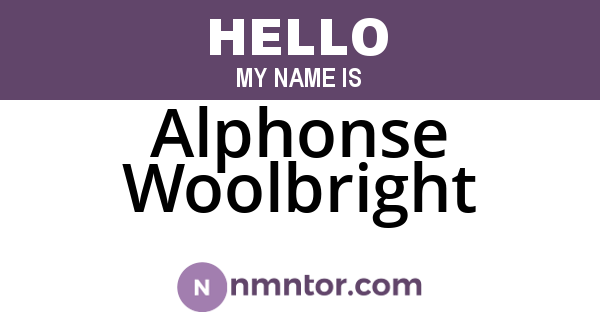 Alphonse Woolbright