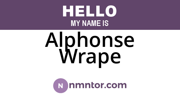 Alphonse Wrape