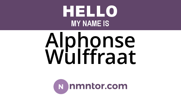 Alphonse Wulffraat