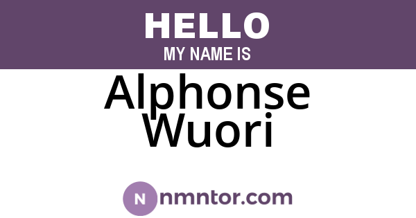 Alphonse Wuori
