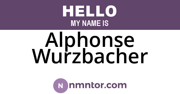 Alphonse Wurzbacher