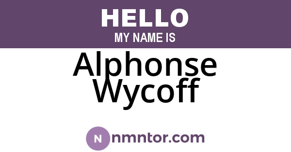 Alphonse Wycoff
