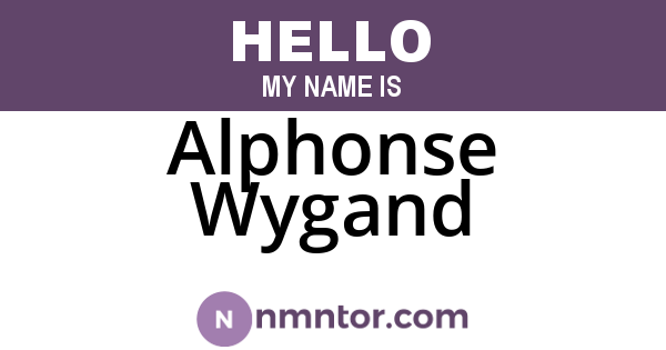 Alphonse Wygand