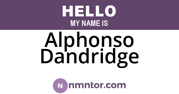 Alphonso Dandridge