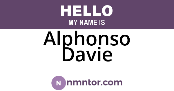 Alphonso Davie