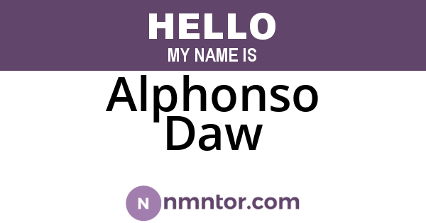 Alphonso Daw