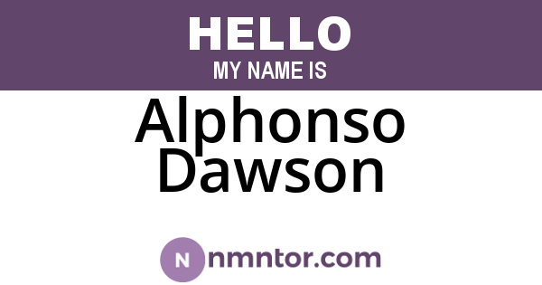 Alphonso Dawson