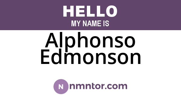 Alphonso Edmonson