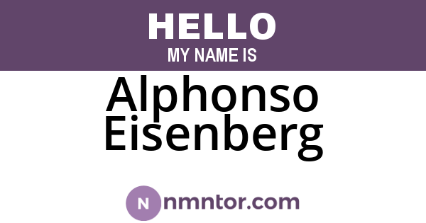 Alphonso Eisenberg
