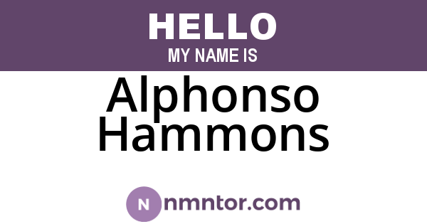 Alphonso Hammons