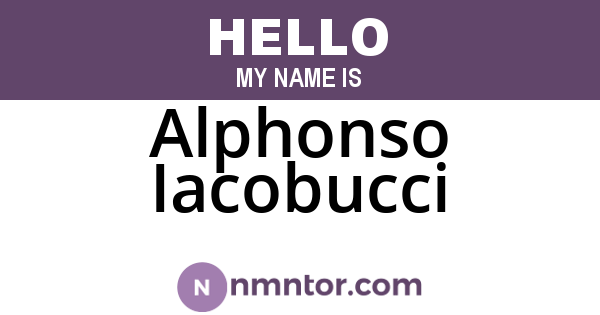 Alphonso Iacobucci