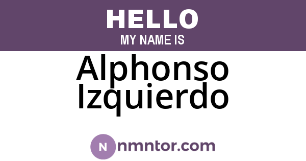 Alphonso Izquierdo