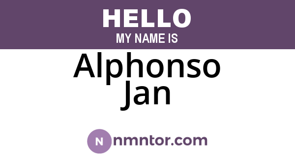 Alphonso Jan