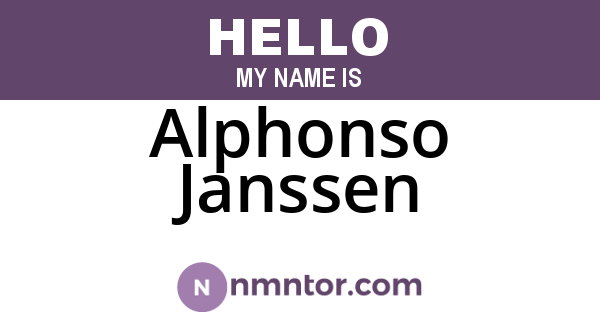 Alphonso Janssen