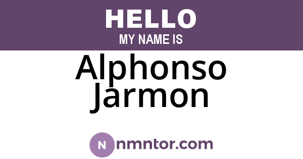 Alphonso Jarmon