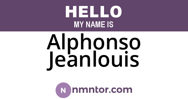 Alphonso Jeanlouis