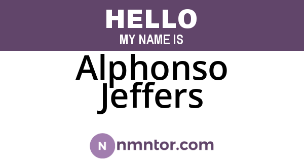 Alphonso Jeffers
