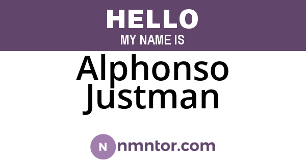 Alphonso Justman