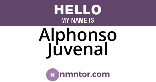 Alphonso Juvenal