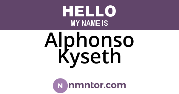 Alphonso Kyseth