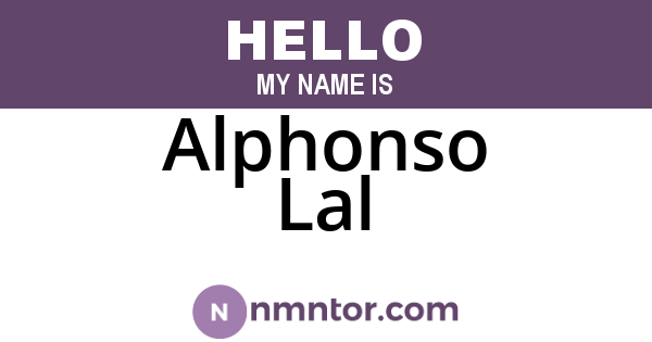 Alphonso Lal