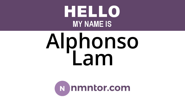 Alphonso Lam